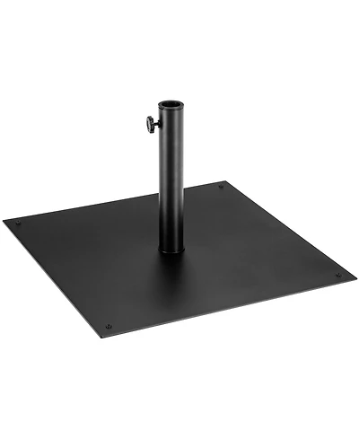 Gymax Square Weighted Patio Umbrella Base Stand 40 lbs Outdoor w/ 3 Adapters