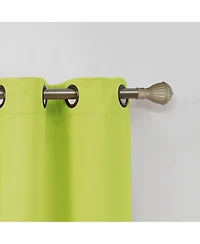 Kate Aurora Set of 2 Thermal Room Darkening Grommet Top Curtains For Small Windows