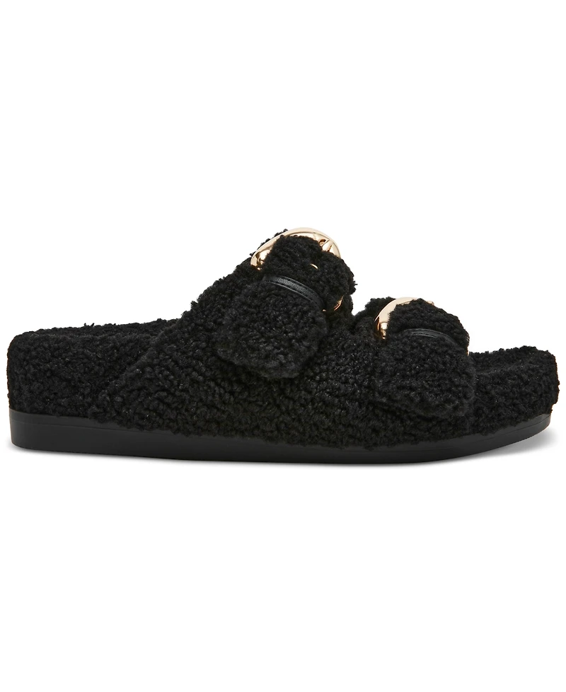 Dv Dolce Vita Women's Aldoni Plush Double-Strap Slide Slippers