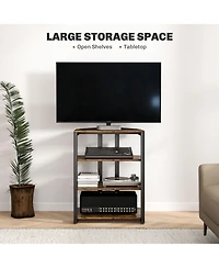 Homcom Tv Sd for 28" TVs with Shelves and Extension Lead Holder,