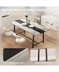 Homcom Dining Table for 8 People 70.9" Long Recgular Kitchen Table