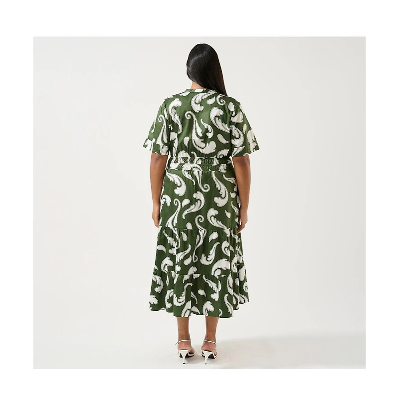 Estelle Sandswept Elasticated Midi Dress