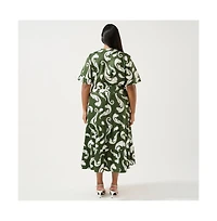 Estelle Sandswept Elasticated Midi Dress