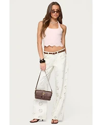 Edikted Women's Jazmyn Scalloped Halter Top