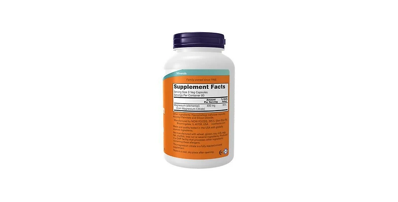 Now Foods Magnesium Citrate ,240 Veg Caps