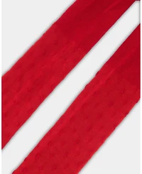 Deux par Baby Girls Knit Tights Red with Tone-On-Tone Star Pattern