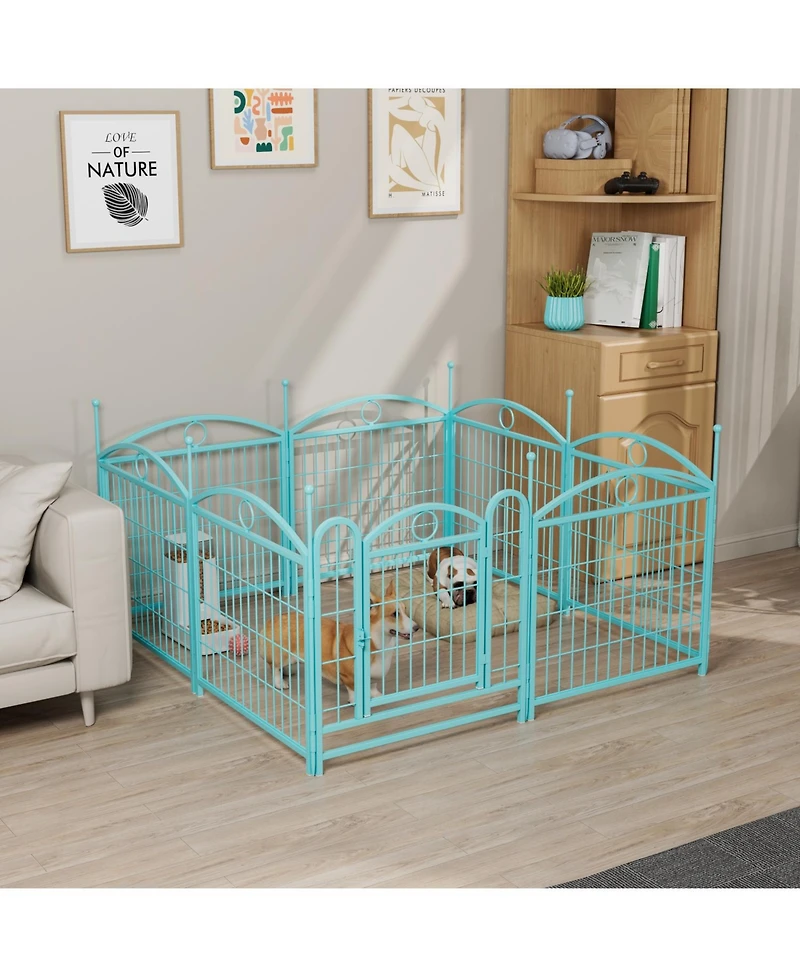 Streamdale Furniture Dog Playpen 24" 8 Panel Metal Pet Fence