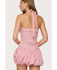 Edikted Women's Pinstripe Bubble Skirt Mini Dress