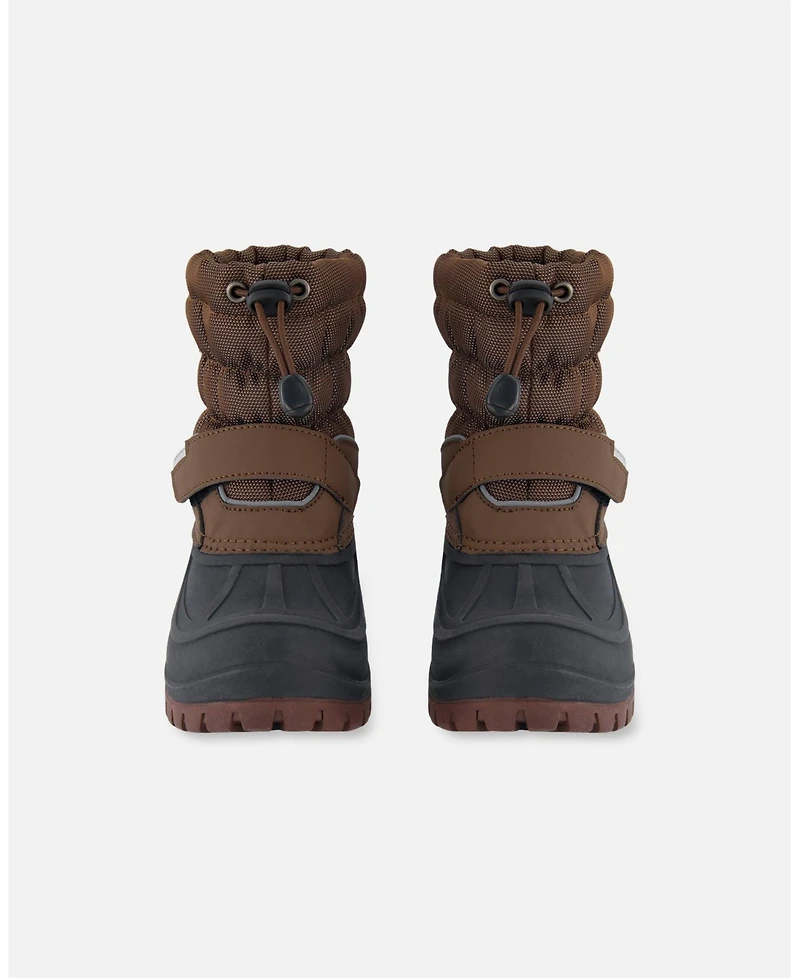 Deux par Kids Unisex Winter Boots Taupe - Toddler|Child