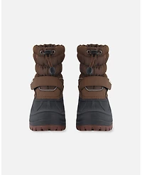 Deux par Kids Unisex Winter Boots Taupe - Toddler|Child