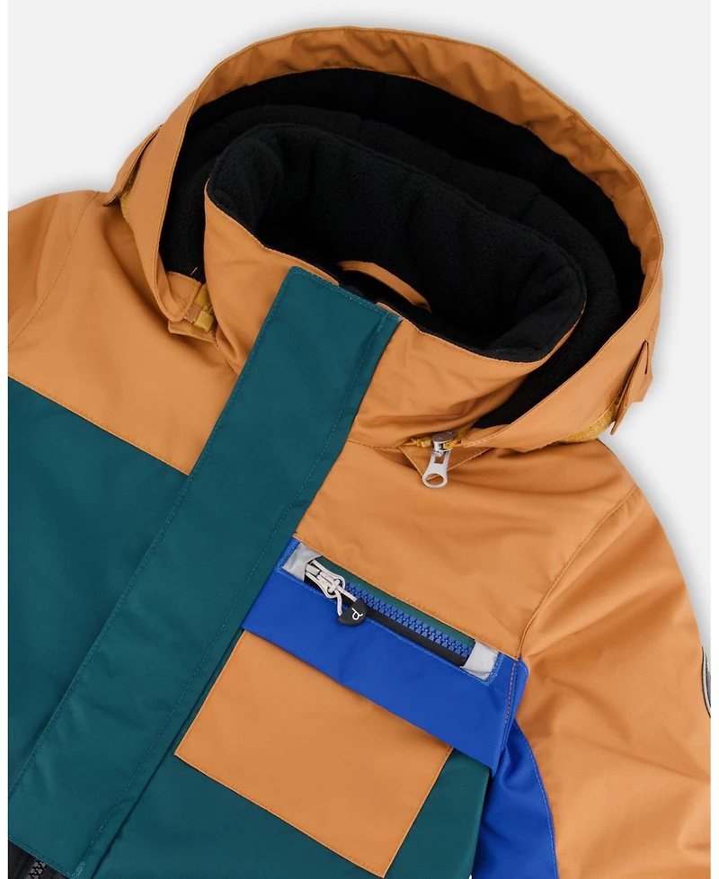 Deux par Boy One-Piece Play Snowsuit Colorblocked and Black - Child