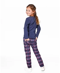 Deux par Girl Milano Treggings Red and Navy Plaid - Toddler|Child