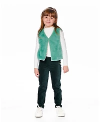 Deux par Toddler Girls Reversible Faux Fur Vest - Toddler|Child