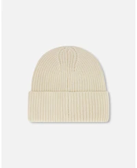 Deux par Kids Unisex Mid-Season Knit Hat Off-White - Toddler|Child