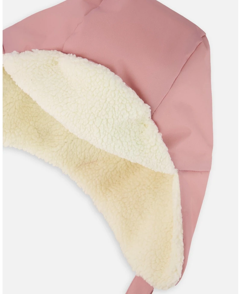 Deux par Baby Girls Lined Chapka Dusty Pink - Baby|Toddler