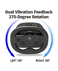 Nbcp Wireless 270° Racing Steering Wheel for PS4, Pc, Nintendo Switch, PS3, iOS, Android – Dual Vibration Motors, Wireless Bluetooth Connection, Custo