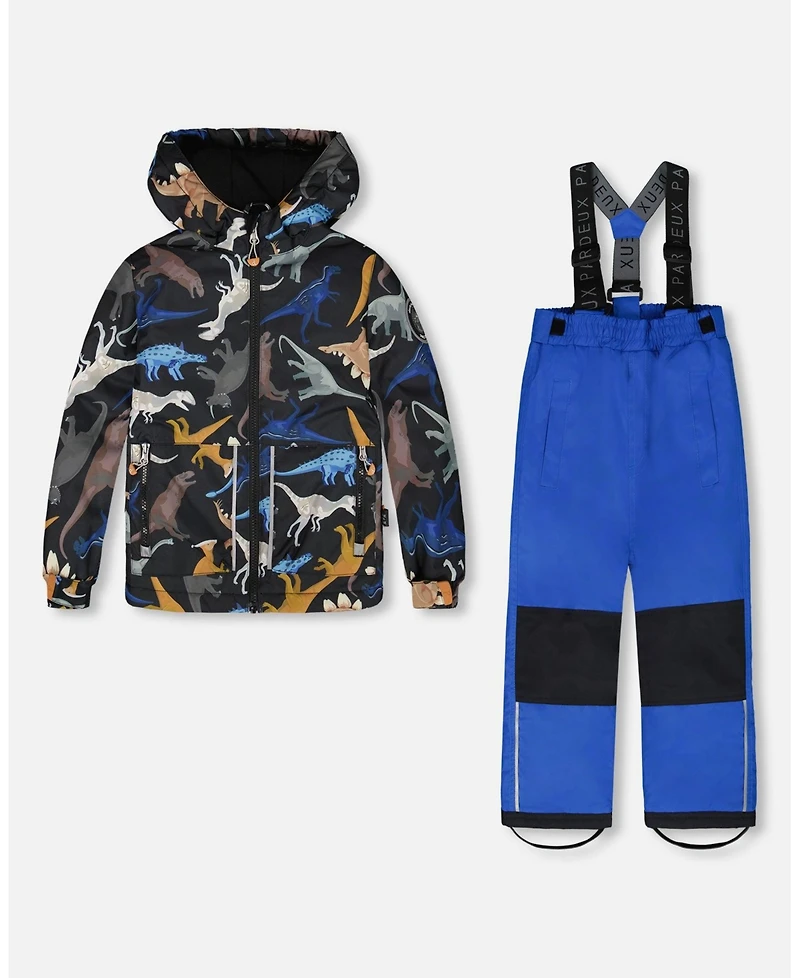 Deux par Boy Two-Piece Chill Outerwear Set with Light Insulation Blue