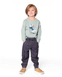 Deux par Boy Twill Jogger Cargo Pants Dark Gray