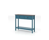 Kitchen Cabinet Console Table with 2 Drawer and Bottom Storage Shelf