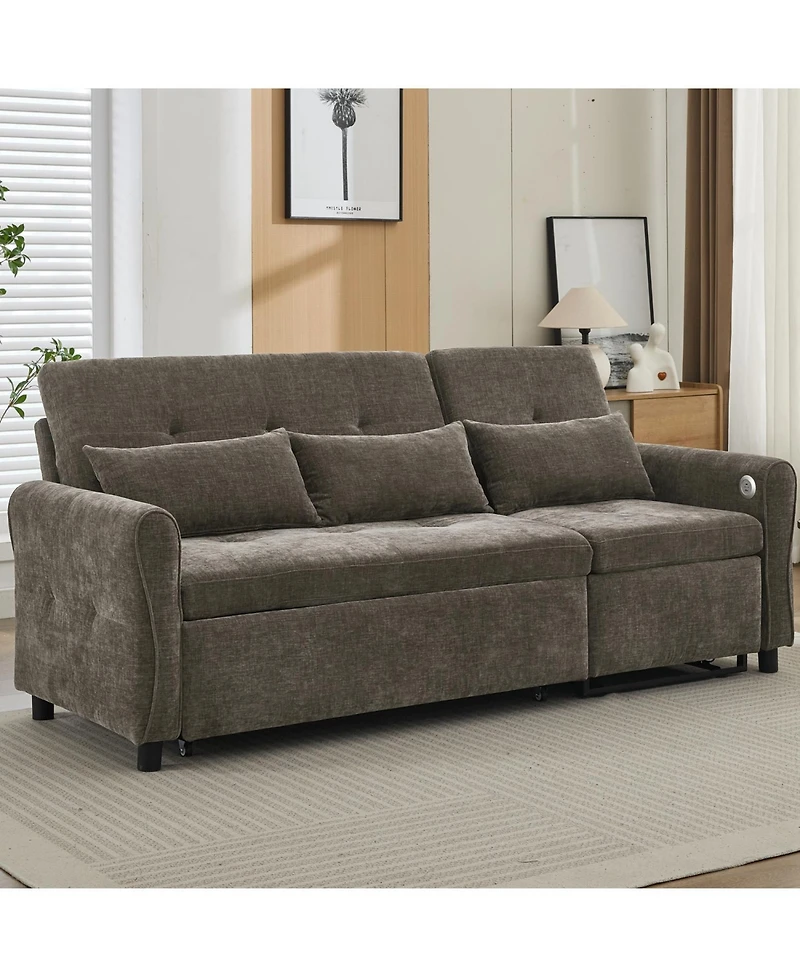 Streamdale Furniture 2-in-1 Sofa Bed with Reversible Recliner