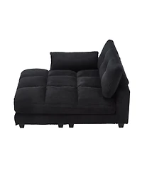 Streamdale Furniture Sleeper Sofa Couch Bed Oversized Chaise Lounge Chair Cozy Cloud Couch