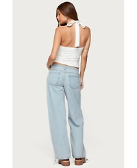 Edikted Women's Kylan Asymmetric Halter Top