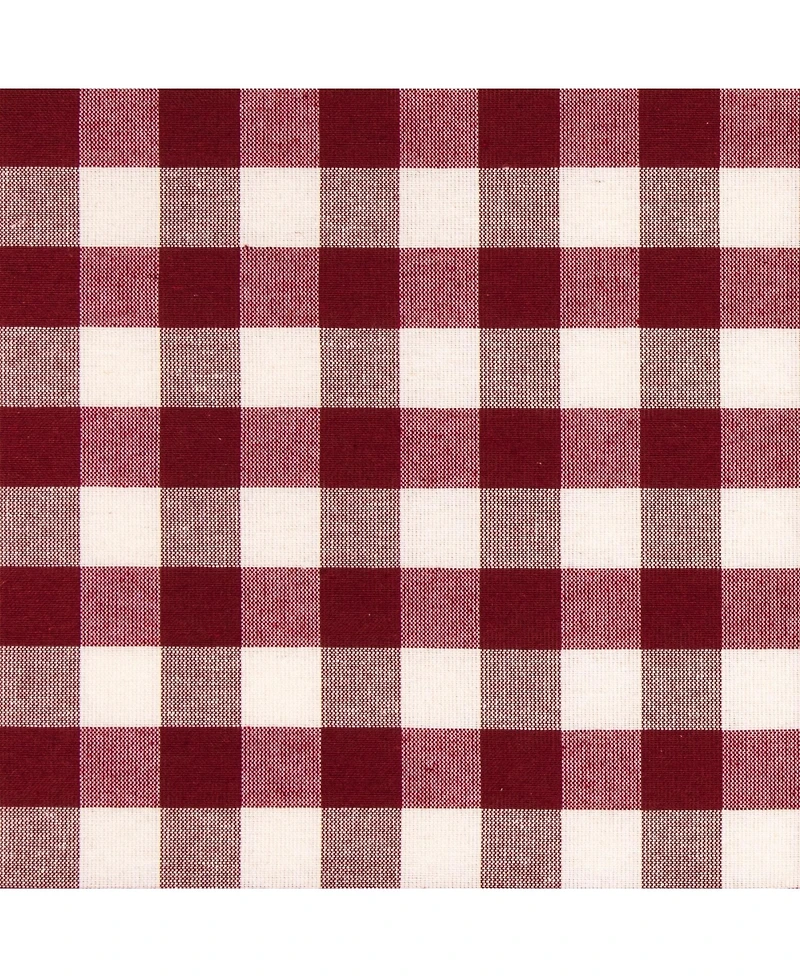 GoodGram Buffalo Check Gingham Custom Window Curtain Treatments - Single Panel 42 in. W x 63 L, Black