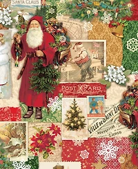 Punch Studio Christmas Victoriana Holiday Gift Wrap, 30" x 120"