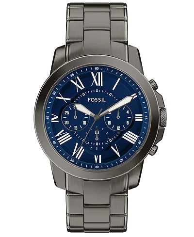 Fossil Men's Grant Chronograph Gunmetal Stainless Steel Watch, 44mm