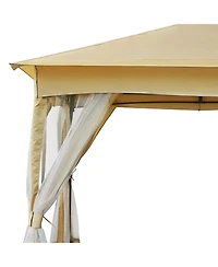 Streamdale Furniture 10x10 Outdoor Gazebo Tent with Netting