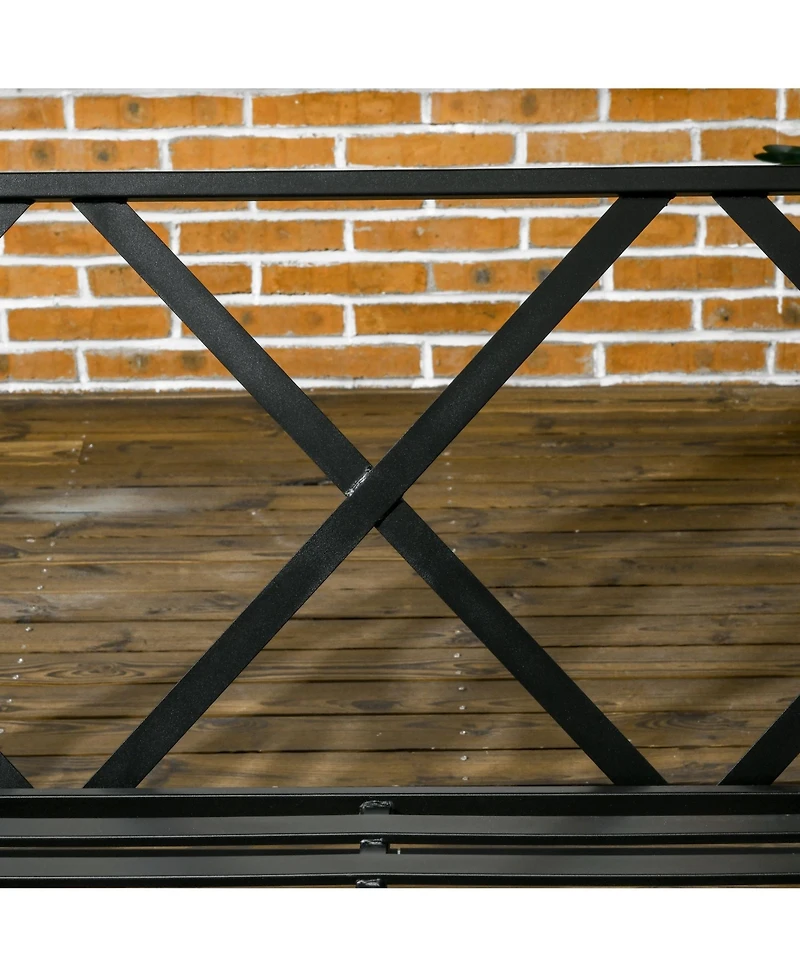 Flynama 3-Seat Patio Swing Chair, Porch Swing Glider with Cushion, 3 Throw Pillows & Adjustable Canopy for Porch, Garden, Poolside, Backyard, Black