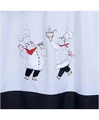 Kate Aurora Gourmet Pastry Chef Complete 5 Piece Cottage Kitchen Curtain Swag Valance & Tier Set - 58 in. W x 36 in. L