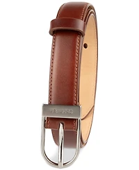 Calvin Klein Engraved Center Bar Buckle Dress Belt