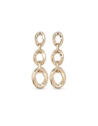 UNOde50 18k Gold and Silver Plated Metal Alloy Earring with 3 Links