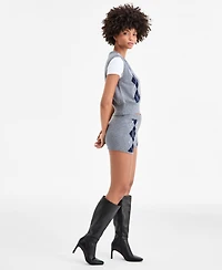 Bar Iii Women's Argyle Knit Shorts, Macy's Exclusive