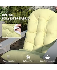 Outsunny 2 Pcs Adirondack Cushions, Tufted High Back Patio Chair Cushions