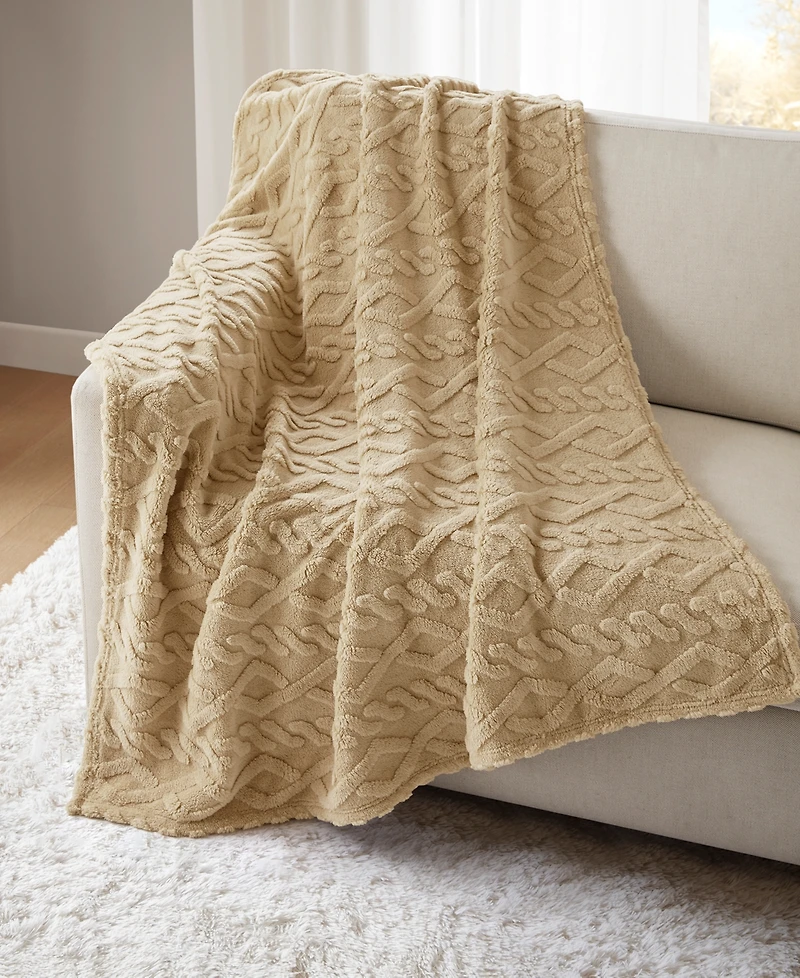 Premier Comfort Cozy Cable Throw Blanket, 50" x 60"