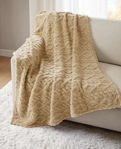 Premier Comfort Cozy Cable Throw Blanket, 50" x 60" (A $30.00 Value)