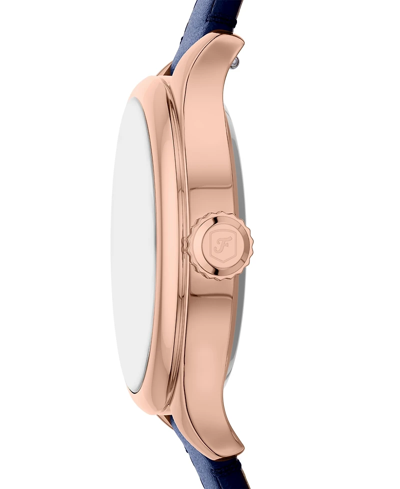 Fossil Women's Gilmore Three-Hand Navy Croco Leather Watch, 28mm