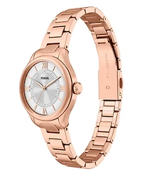 Fossil Women's Gilmore Three-Hand Rose Gold-Tone Stainless Steel Watch, 28mm