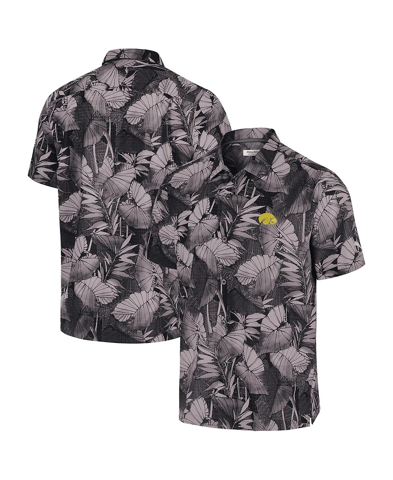 Tommy Bahama Men's Black Iowa Hawkeyes Coast Nuevo Fronds Button-Up Shirt