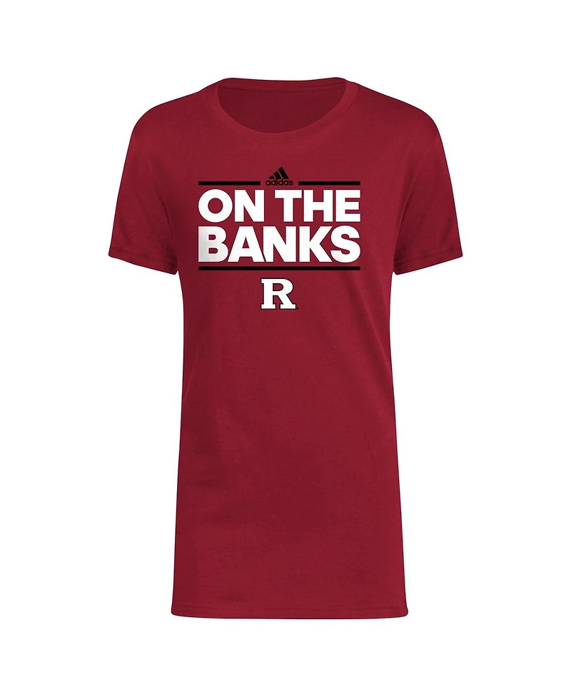 Adidas Big Boys and Girls Scarlet Rutgers Knights Basic Dassler T-Shirt