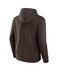 Fanatics Men's Brown Cleveland Browns Primary Logo Fleece Pullover Hoodie