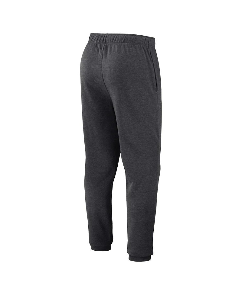 Fanatics Men's Heather Charcoal Los Angeles Dodgers Fleece Jogger Pants