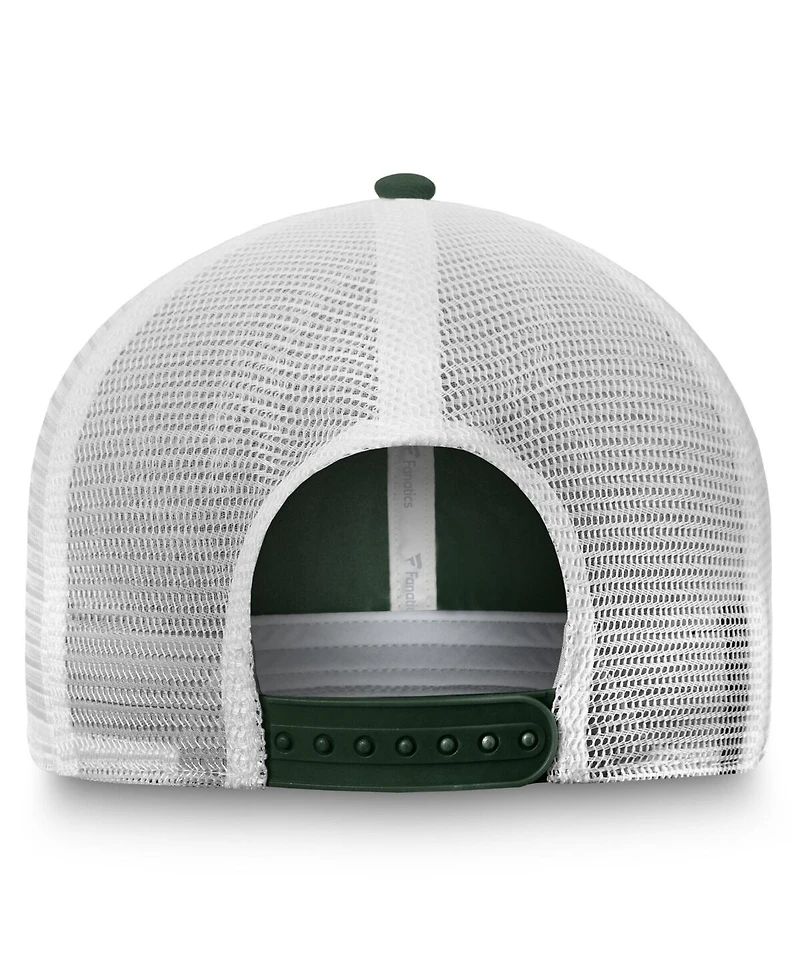 Fanatics Men's Green/White Minnesota Wild Core Primary Logo Trucker Adjustable Hat