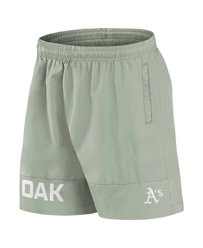 Fanatics Men's Green Oakland Athletics Elements Swim Shorts