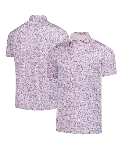 Puma Men's Pink Arnold Palmer Mattr Sketch Polo Shirt