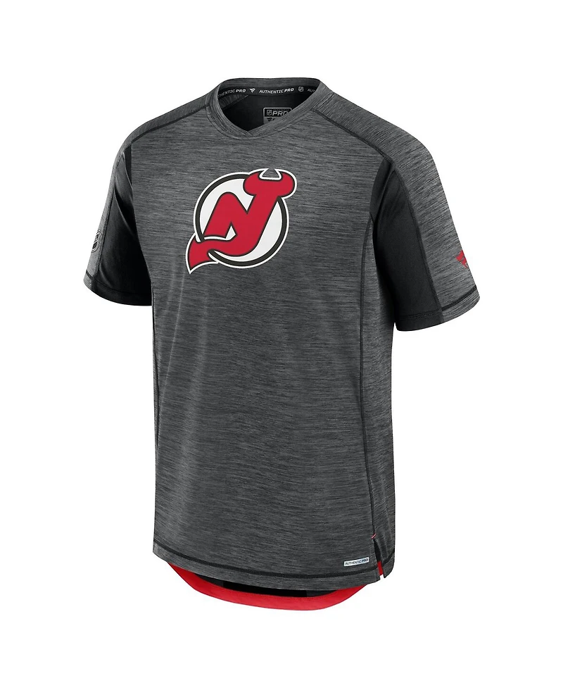Fanatics Men's Black New Jersey Devils Authentic Pro Rink Tech T-Shirt