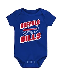 Outerstuff Baby Boys and Girls 3-Pack Buffalo Bills Play Day Bodysuit Set