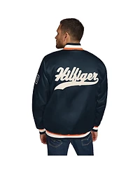 Tommy Hilfiger Men's Navy Chicago Bears Dante Full-Snap Satin Jacket